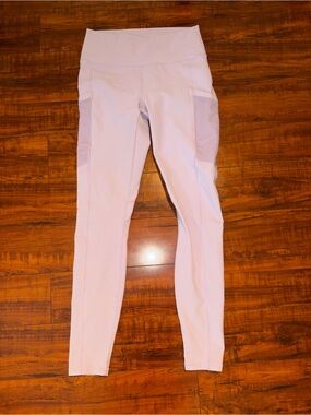 Fabletics Lilac High-Waist Leggings with Side Pockets | Size Medium